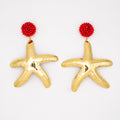 Round base star earrings